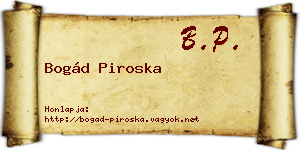 Bogád Piroska névjegykártya